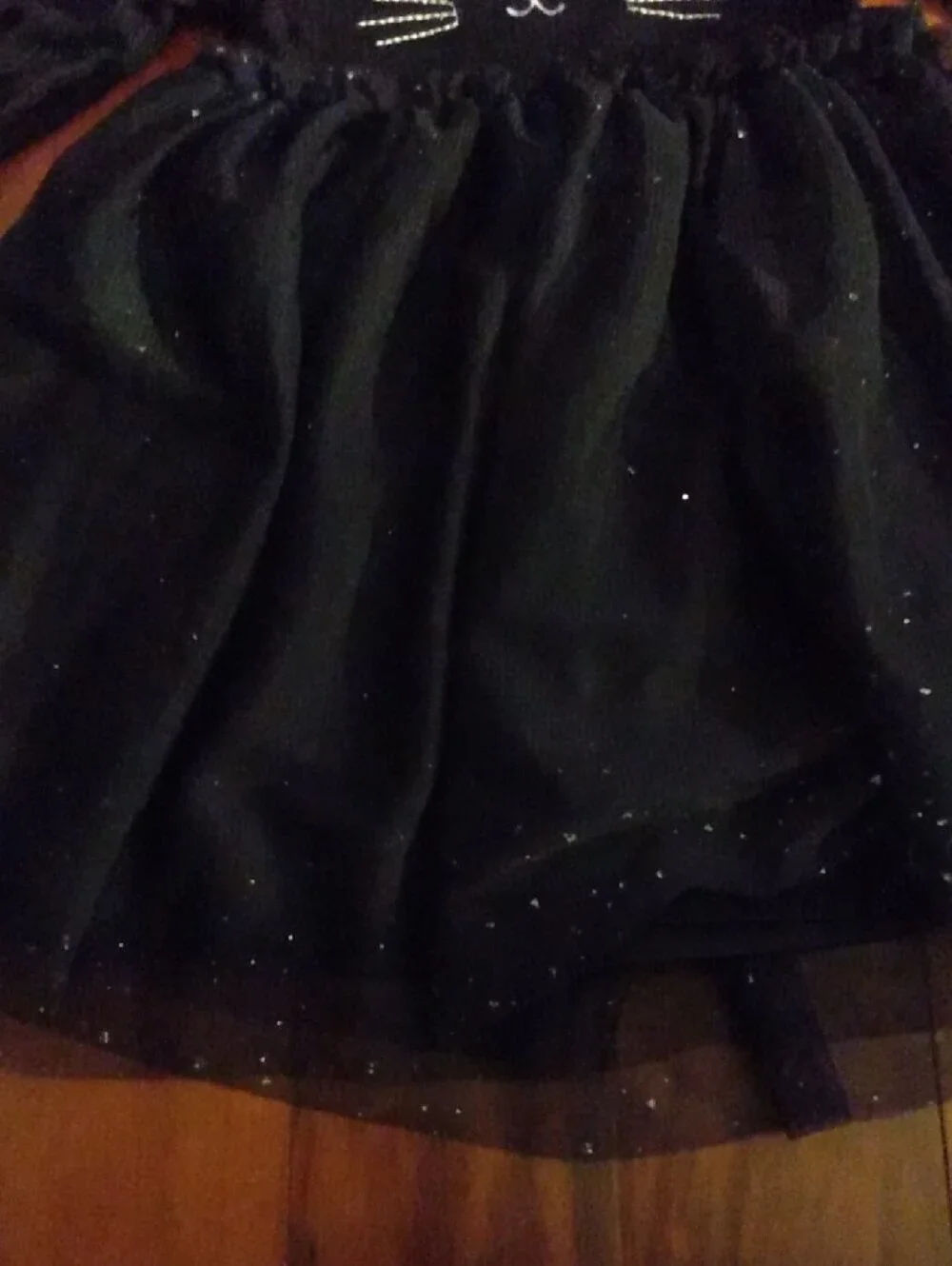 NWOT Way to Celebrate! Halloween 18 Months Girls Black Cat Tulle Dress Costume